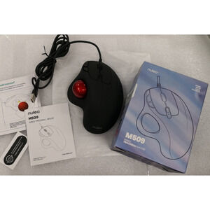 Nulea M509 Trackball Mouse Wired, Ergonomic Design, Easy Thumb Control, Precise